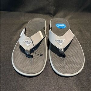 Columbia Black and Gray Men's Flip-Flops